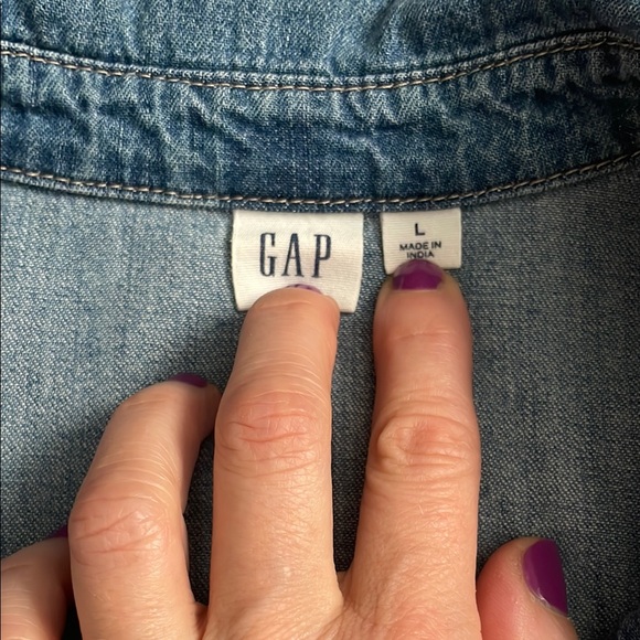 Classic Blue Denim Shirt, Size L - Picture 2 of 3